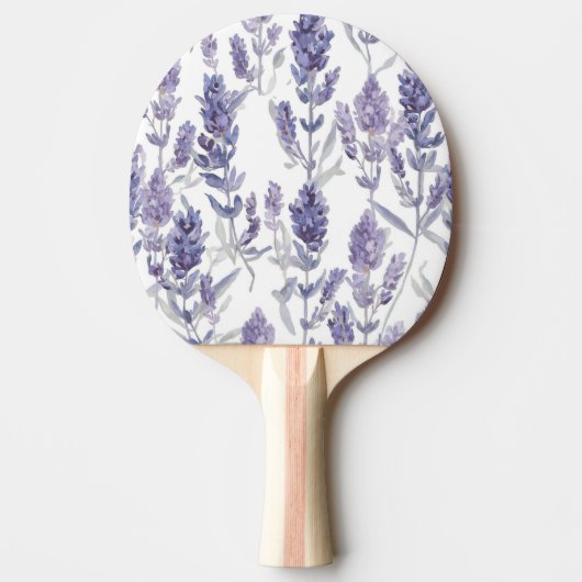 Lavender Fields | Purple Watercolor Flower Pattern Tafeltennisbatje (Voorkant)