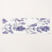 Lavender Fields | Purple Watercolor Flower Pattern Yogamat (Voorkant (horizontaal))