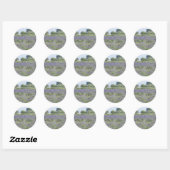 Lavender Fields Ronde Sticker (Vel)