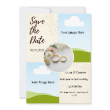 Lavender Fields trouwkaart gepersonaliseerd