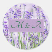 Lavender Fields Trouwronde Classic Sticker (Voorkant)