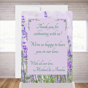 Lavender Fields Wedding Dank je wel kaart