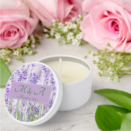 Lavender Fields Wedding Green Mini Candle Favoriet