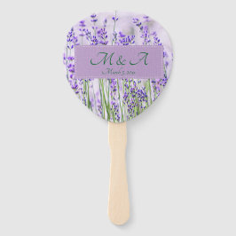 Lavender Fields Wedding Hand Fans Handwaaier