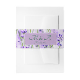 Lavender Fields Wedding Invitation Belly Band Uitnodigingen Wikkel