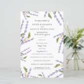 Lavender Fields Wedding Programs (Staand voorkant)