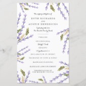 Lavender Fields Wedding Programs (Voorkant)