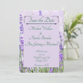 Lavender Fields Wedding Save the Date Kaart (Staand voorkant)