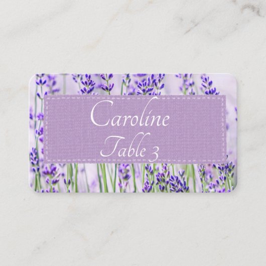 Lavender Fields Wedding Standaard Place Card Plaatskaartje (Voorkant)
