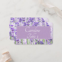 Lavender Fields Wedding Standaard Place Card Plaatskaartje