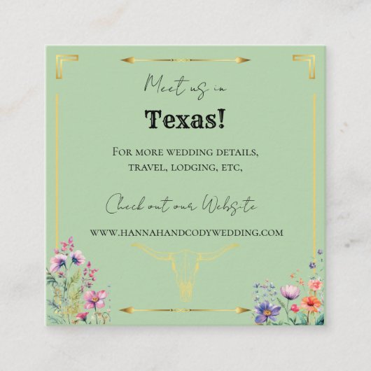 Lavender Fields Western Wedding Enclosure Card Informatiekaartje (Voorkant)