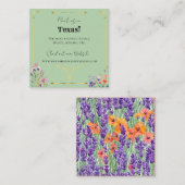 Lavender Fields Western Wedding Enclosure Card Informatiekaartje (Voorkant / Achterkant)