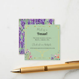 Lavender Fields Western Wedding Enclosure Card Informatiekaartje