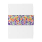 Lavender Fields Western Wedding  Uitnodigingen Wikkel (Achterkant Voorbeeld)