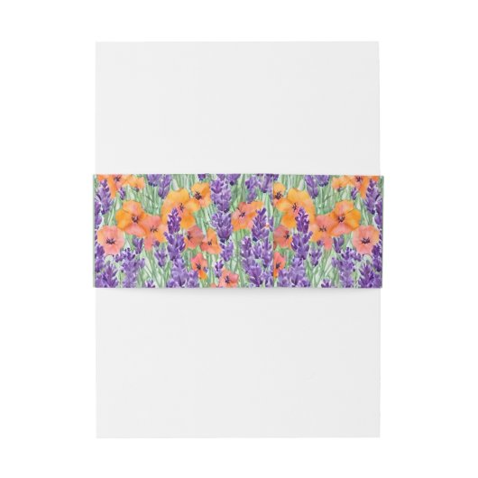 Lavender Fields Western Wedding  Uitnodigingen Wikkel (Achterkant Voorbeeld)