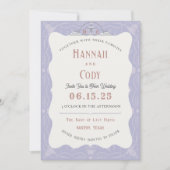 Lavender Fields Westerne Boho bruiloft uitnodiging (Voorkant)
