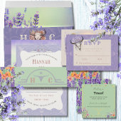 Lavender Fields Westerne Boho bruiloft uitnodiging