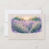 Lavender Fields Westerne Boho Wedding RSVP Kaart (Achterkant)