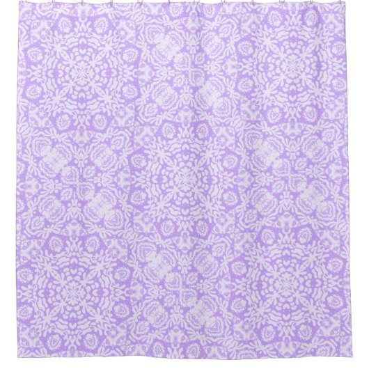 Lavender Filigree Lace Shower Curtain Douchegordijn (Voorkant)