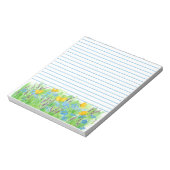 Lavender Flax Wildflowers Orange Butterfly Lined Notitieblok (Linkerzijde)