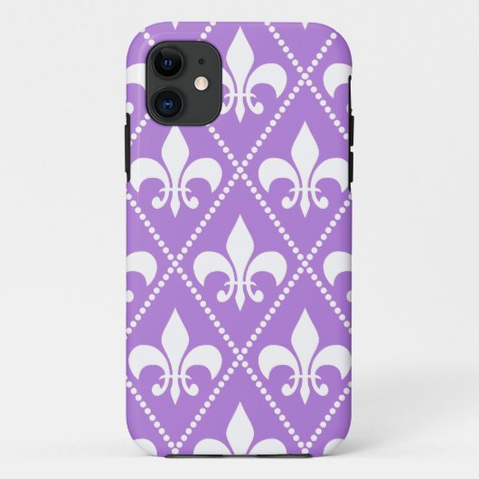 Lavender Fleur de Lis Case-Mate iPhone Case (Achterkant)