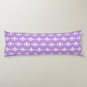 Lavender Fleur de Lys Lichaamskussen (Achterkant)