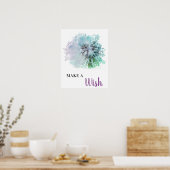 *~* Lavender Floral Abstract DANDELION maakt een w Poster (Keuken)