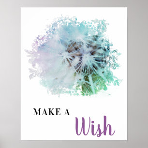 *~* Lavender Floral Abstract DANDELION maakt een w Poster