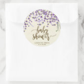 lavender floral baby shower bevoordeelt sticker (Tas)