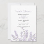 Lavender Floral Baby shower Kaart (Voorkant)