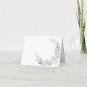 Lavender Floral Baptism Photo Thank You Card Bedankkaart (Achterkant)