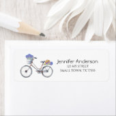 Lavender Floral  Bicycle Farmhouse Adres Etiket (Insitu)
