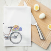 Lavender Floral  Bicycle Farmhouse Theedoek (Quarter Fold)