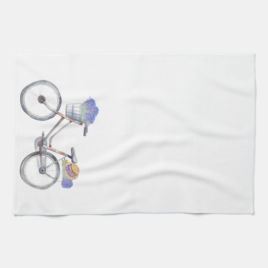Lavender Floral  Bicycle Farmhouse Theedoek (Horizontaal)