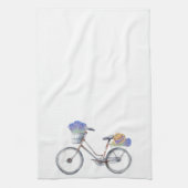 Lavender Floral  Bicycle Farmhouse Theedoek (Verticaal)