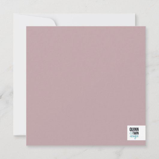 Lavender Floral Border Bridal Luncheon Kaart (Achterkant)