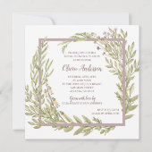 Lavender Floral Border Bridal Luncheon Kaart (Voorkant)
