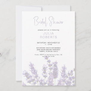 Lavender Floral Bridal Shower Kaart