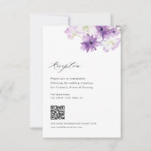 lavender floral bruiloft RSVP kaartje (Voorkant)