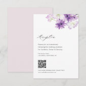 lavender floral bruiloft RSVP kaartje (Voorkant / Achterkant)