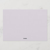 Lavender Floral Carriage Baby Shower Invite Kaart (Achterkant)