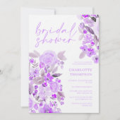 Lavender floral casual script vrijgezellenfeest kaart (Voorkant)