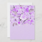 Lavender floral casual script vrijgezellenfeest kaart (Achterkant)