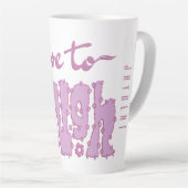 Lavender Floral Chunky Text Slogan With Name Latte Mok (Rechterhoek)