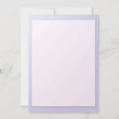 Lavender Floral Cross Baptism Invitation Kaart (Achterkant)