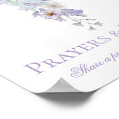 Lavender Floral Cross Baptism Welcome Poster (Hoek)