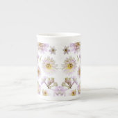 Lavender Floral Deco Bone China Porselein Kop (Voorkant)