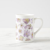 Lavender Floral Deco Bone China Porselein Kop (Rechts)