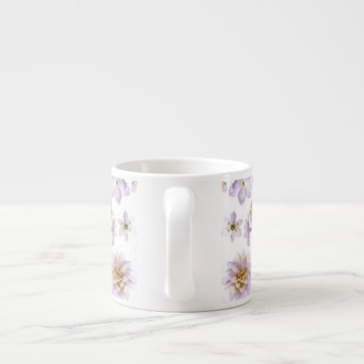Lavender Floral Deco Espresso Mok (Achterkant)