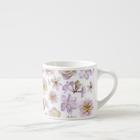 Lavender Floral Deco Espresso Mok (Rechts)